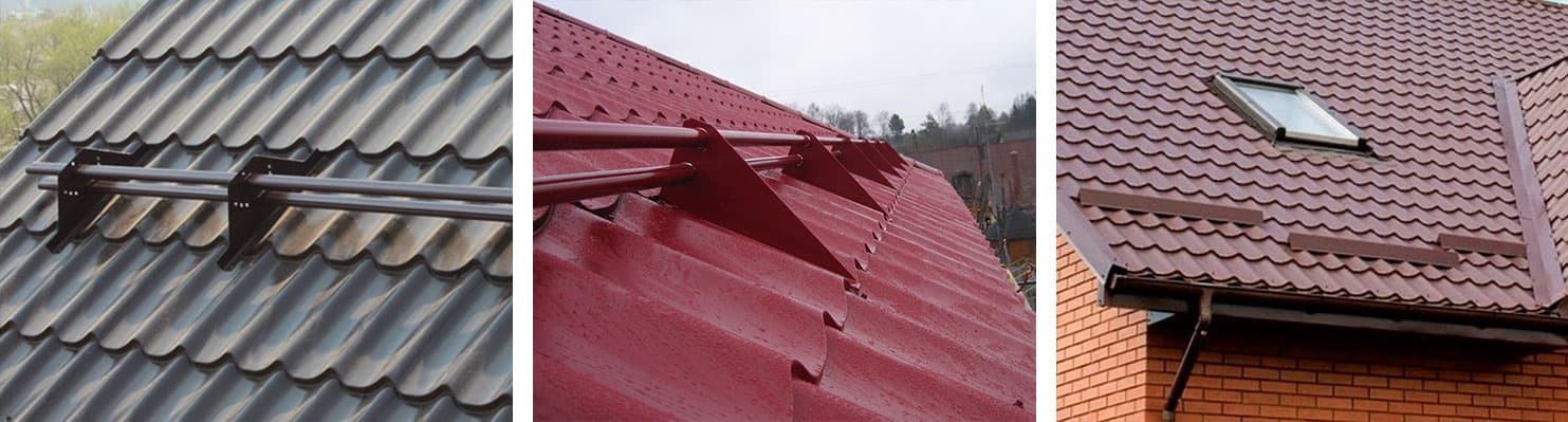 Снегозадержатели для крыши, виды снеговых барьеров и условия монтажа